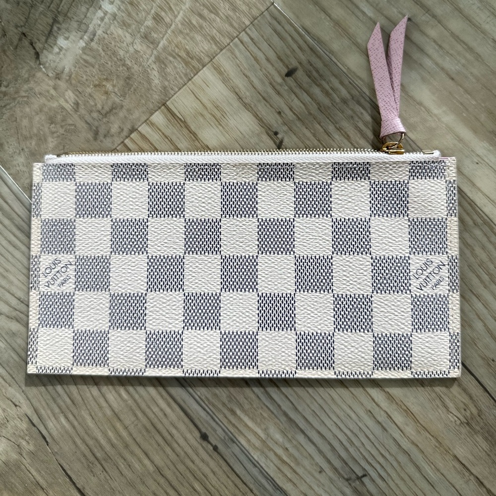 LOUIS VUITTON Felicie Pochette Insert Zip Coin Wallet Damier Azur